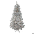 Northlight 7.5' Pre-Lit Full Metallic Tinsel Artificial Christmas Tree - Clear Lights