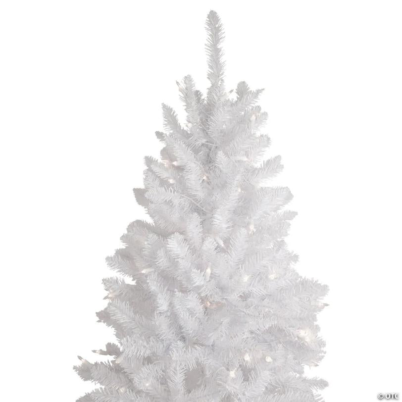 Northlight 7.5' Pre-Lit Rapids White Pine Pencil Artificial Christmas Tree  Clear Lights