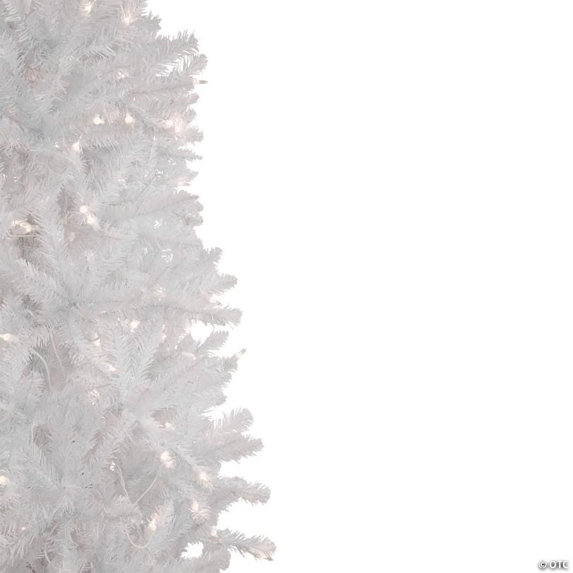Northlight 7.5' Pre-Lit Rapids White Pine Pencil Artificial Christmas Tree  Clear Lights