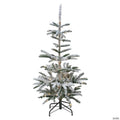 Northlight 7.5' Pre-Lit Slim Nordmann Fir Flocked Artificial Christmas Tree - Warm Clear LED Lights