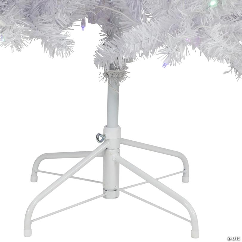 Northlight 7.5' Pre-Lit White Winston Pine Artificial Christmas Tree - Multi LED Lights