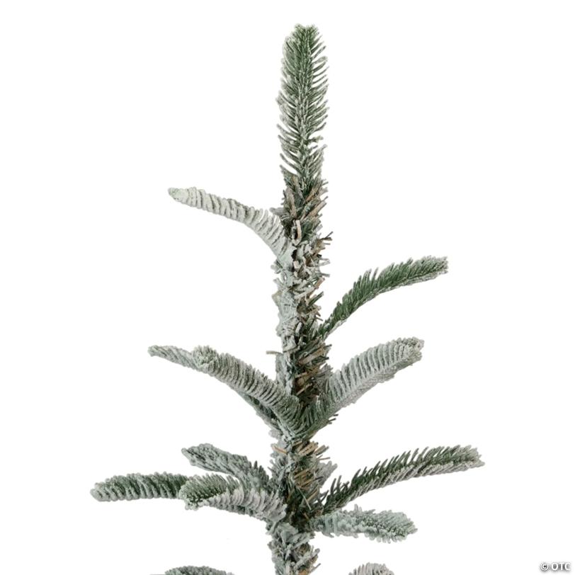 Northlight 7.5' Slim Flocked Nordmann Fir Artificial Christmas Tree - Unlit