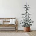 Northlight 7.5' Slim Flocked Nordmann Fir Artificial Christmas Tree - Unlit