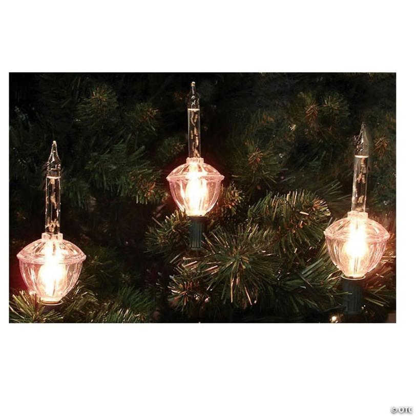Northlight 7-Count Clear Retro Christmas Bubble Light Set  6ft Green Wire