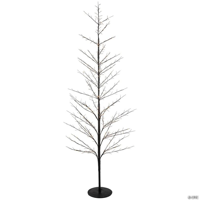 Northlight 7' Matte Black Tree Warm White LED Copper Wire Lights