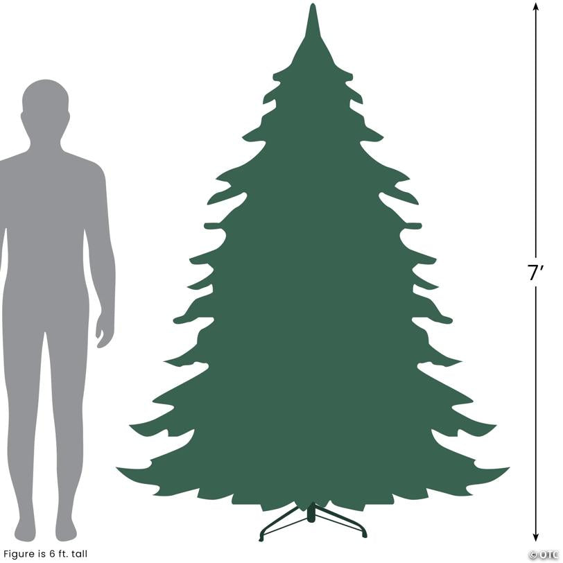 Northlight 7' Pre-Lit Altoona Pine Slim Artificial Christmas Tree - Clear Lights