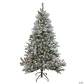 Northlight 7' Pre-Lit Flocked Balsam Pine Artificial Christmas Tree - Clear Lights