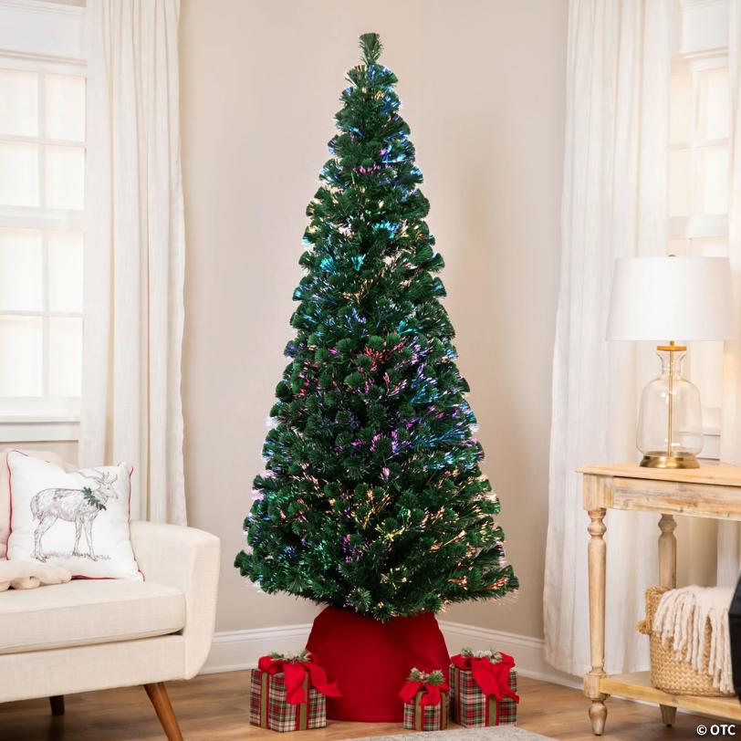 Northlight 7' Pre-Lit Medium Color Changing Fiber Optic Artificial Christmas Tree