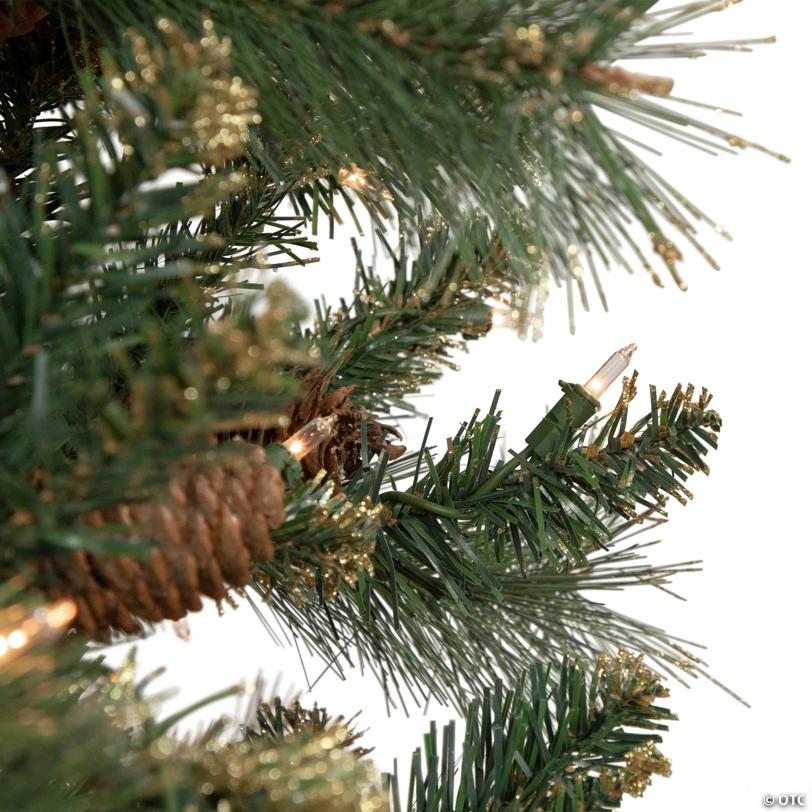 Northlight 7' Pre-Lit Yorkshire Pine Pencil Artificial Christmas Tree  Clear Lights