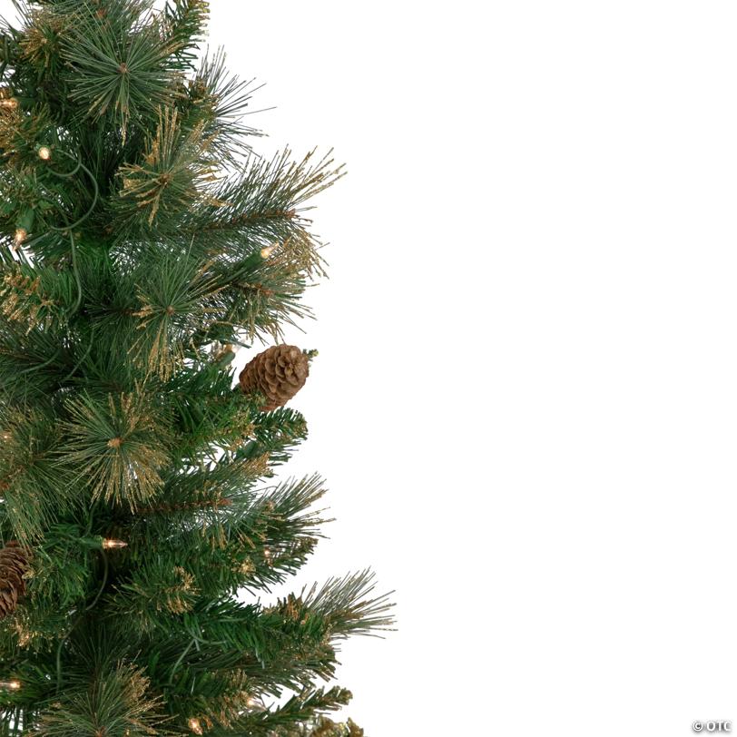 Northlight 7' Pre-Lit Yorkshire Pine Pencil Artificial Christmas Tree  Clear Lights