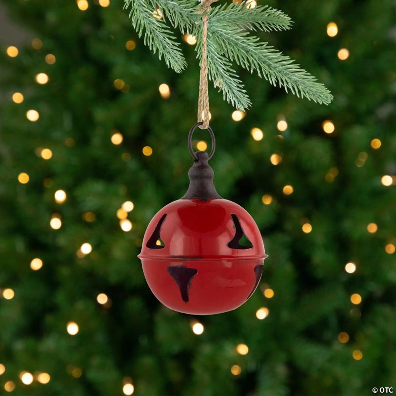 Northlight 7" Red Metal Jingle Bell Hanging Christmas Decoration