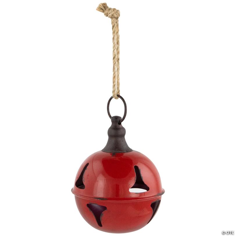Northlight 7" Red Metal Jingle Bell Hanging Christmas Decoration