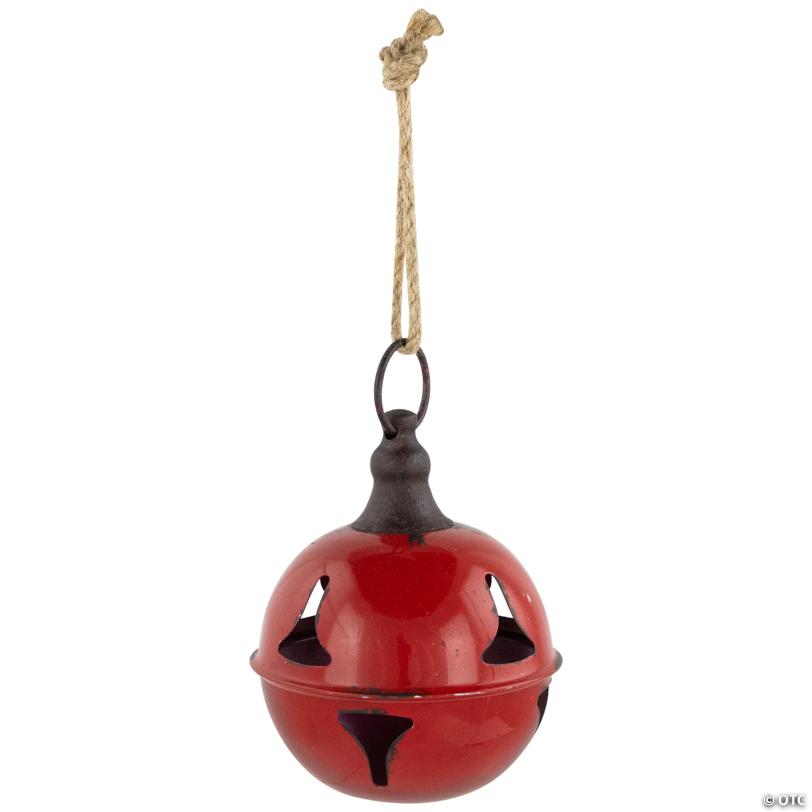 Northlight 7" Red Metal Jingle Bell Hanging Christmas Decoration
