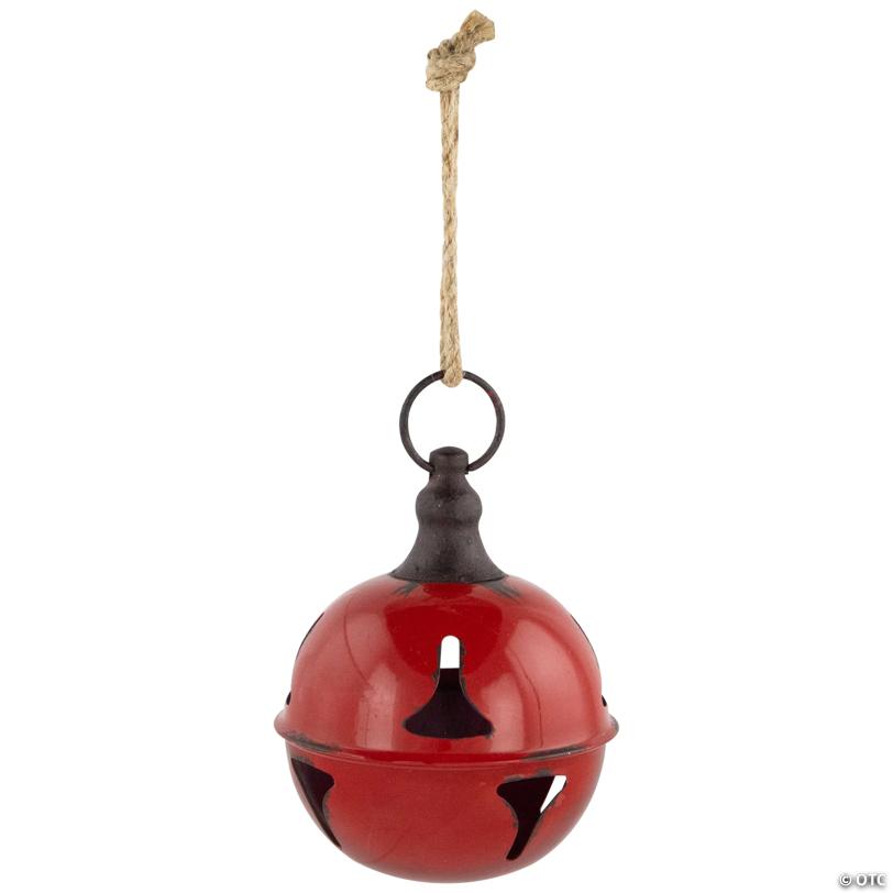 Northlight 7" Red Metal Jingle Bell Hanging Christmas Decoration