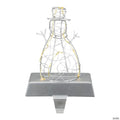 Northlight 8" LED Lighted Silver Wired Snowman Christmas Stocking Holder