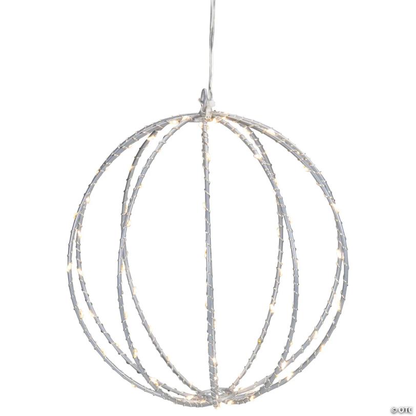 Northlight 8" LED Pre-Lit Christmas Hanging Ball Decoration - Warm White Lights