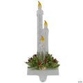 Northlight 9" Battery Operated LED Lighted Candle Christmas Stocking Holder