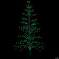 Northlight 9' Black Pre-Lit Artificial Cascade Twig Christmas Tree - Green Lights