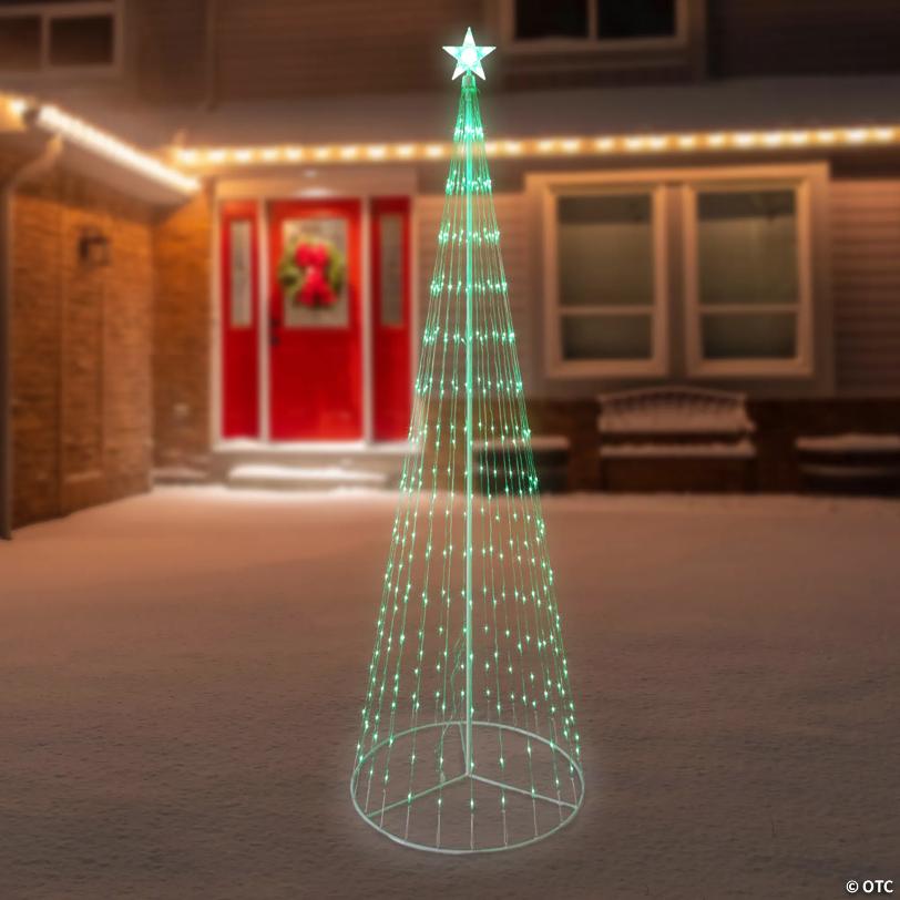 Northlight 9' Green LED Lighted Christmas Tree Show Cone Outdoor Decor