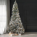 Northlight 9' Pre-Lit Slim Flocked White Pine Artificial Christmas Tree - Warm White LED Lights