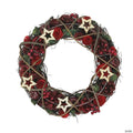 Northlight Apples and Berries with Stars Artificial Christmas Wreath 13-Inch  Unlit