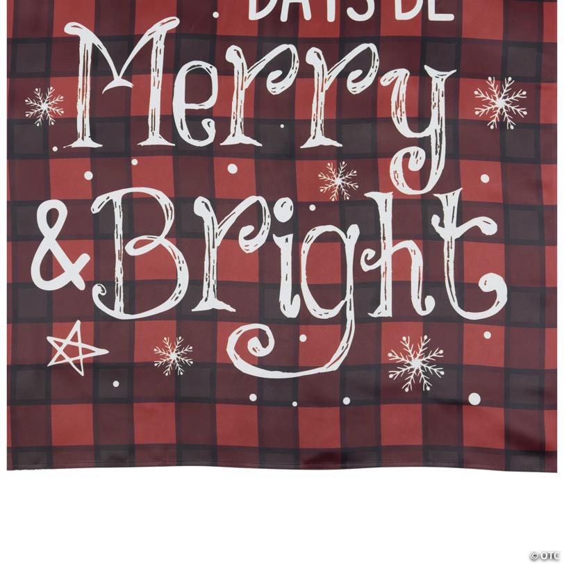 Northlight Buffalo Plaid Merry and Bright Christmas Garden Flag 28" x 40