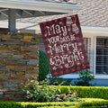 Northlight Buffalo Plaid Merry and Bright Christmas Garden Flag 28" x 40