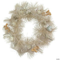 Northlight Champagne Gold Apple and Pine Needle Artificial Christmas Wreath  24-Inch  Unlit