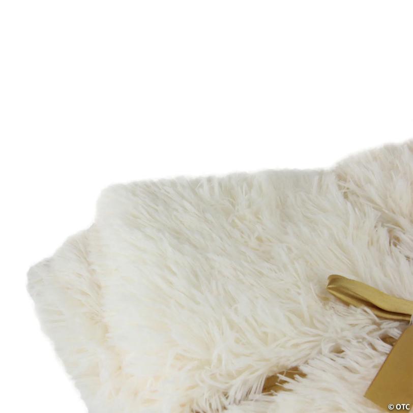 Northlight Cream White Plush Christmas Decorative Rectangular Throw Blanket 50" x 60