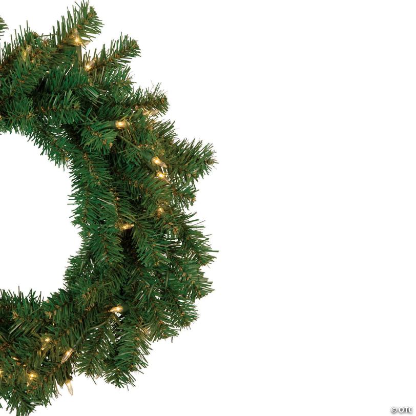 Northlight Deluxe Dorchester Pine Artificial Christmas Wreath  18-Inch  Clear Lights