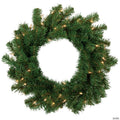 Northlight Deluxe Dorchester Pine Artificial Christmas Wreath  18-Inch  Clear Lights