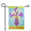 Northlight Easter Blessings Cross and Lilies Outdoor Garden Flag 12.5" x 18
