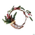 Northlight Frosted Cornucopia Artificial Christmas Wreath - 14-Inch  Unlit