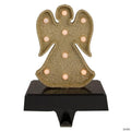 Northlight Gold Glittered LED Lighted Angel Christmas Stocking Holder 7