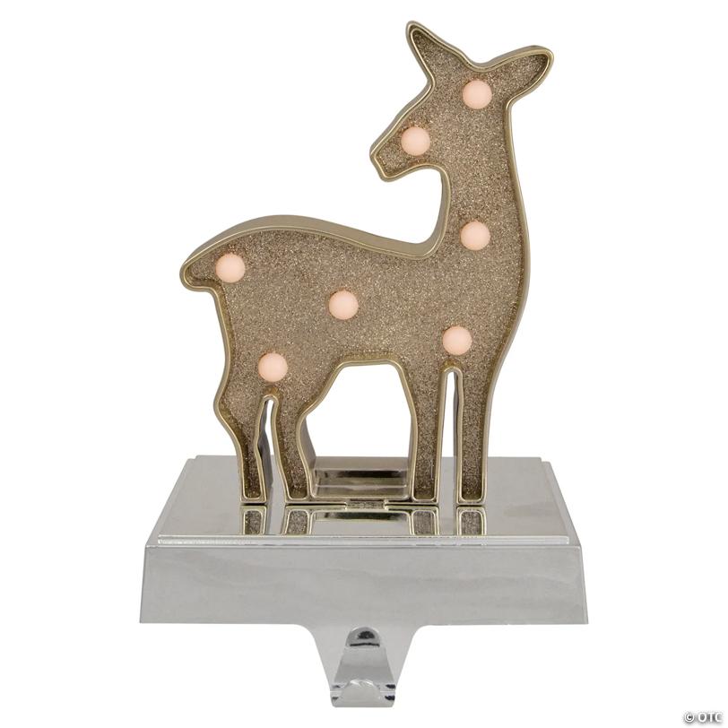 Northlight Gold LED Lighted Snowflake Christmas Stocking Holder 7.5