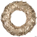 Northlight Gold Layered Leaves Christmas Wreath  15.5-Inch  Unlit