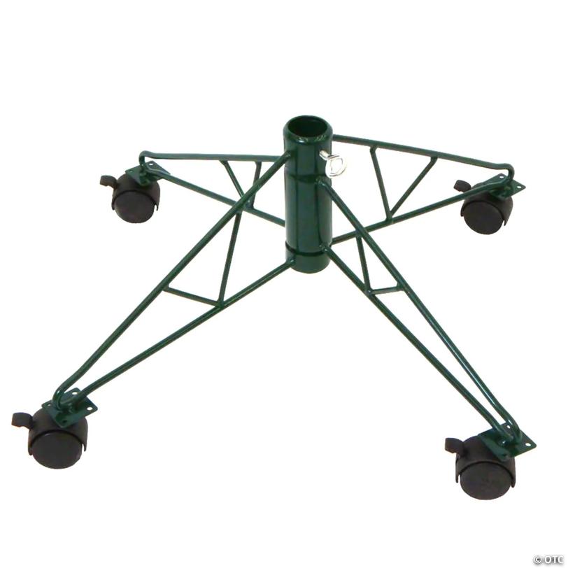 Northlight Green Metal Rolling Christmas Tree Stand for 6.5' - 7.5' Artificial Trees