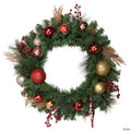 Northlight Green Mixed Foliage and Ornaments Artificial Christmas Wreath  30-Inch  Unlit