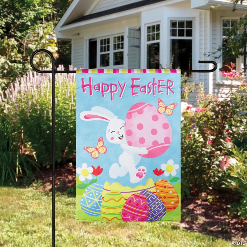 Northlight Happy Easter Bunny with Eggs Outdoor Garden Flag 12.5" x 18