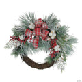Northlight Holly Berry Red and Green Artificial Christmas Wreath - 24-Inch  Unlit