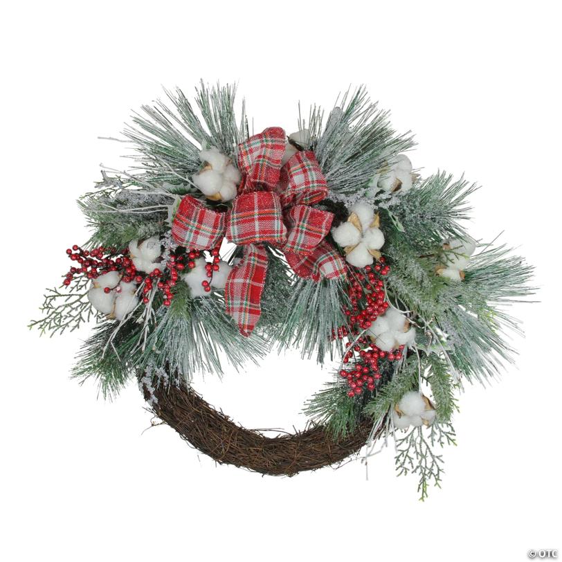 Northlight Holly Berry Red and Green Artificial Christmas Wreath - 24-Inch  Unlit