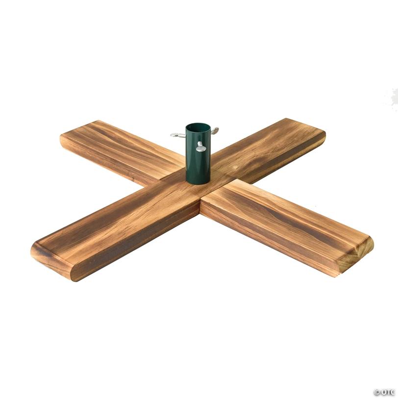 Northlight Light Wood Artificial Christmas Tree Stand - For Trees up to 7.75ft Tall