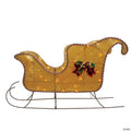 Northlight Lighted Gold Shiny Christmas Sleigh Outdoor Yard Decoration  36-inch