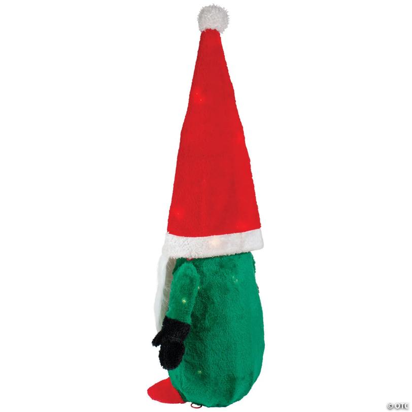 Northlight Lighted Red and Green Christmas Gnome Yard Decoration  35-inch