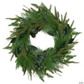 Northlight Long Needle Pine and Mixed Foliage Artificial Christmas Wreath  25-Inch  Unlit