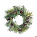 Northlight Mixed Long Needle Pine and Pine Cone Artificial Christmas Wreath - 28-Inch  Unlit