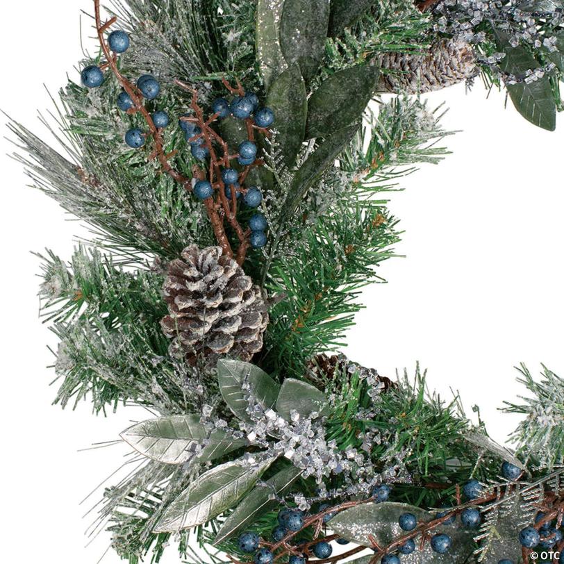 Northlight Mixed Pine and Blueberries Artificial Christmas Wreath -24-Inch  Unlit
