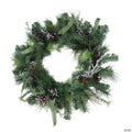 Northlight Mixed Pine with Blueberries Pine Cones and Ice Twigs Artificial Christmas Wreath - 24-Inch  Unlit
