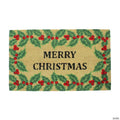 Northlight Natural Coir Holly Berries "Merry Christmas"  Doormat 18" x 30