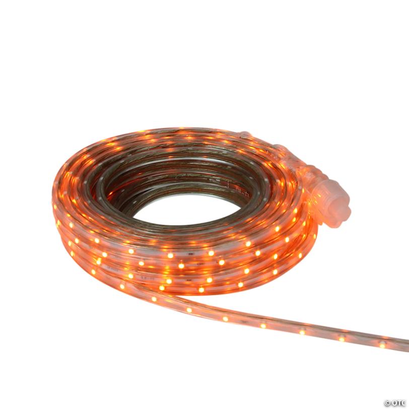 Northlight Orange LED Christmas Outdoor Linear Tape Lighting -30 ft Clear Tube